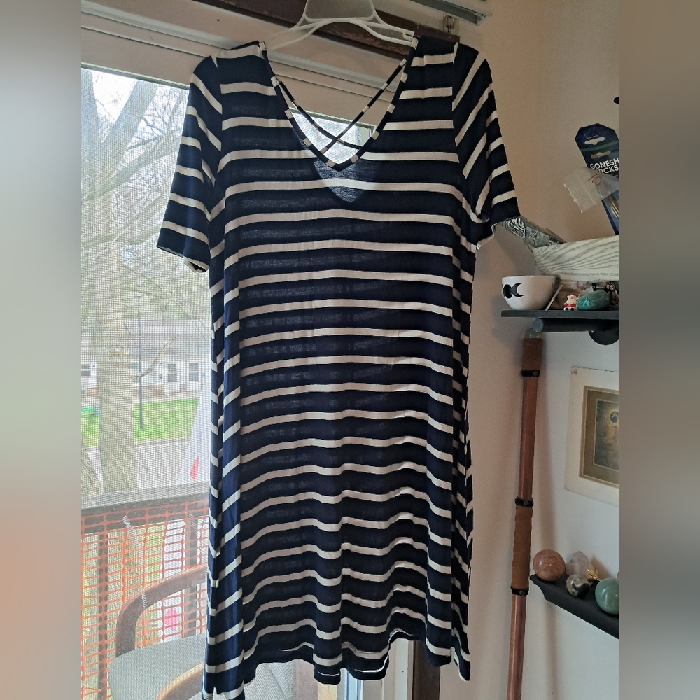 Lane Bryant, Navy and White, 14-16 dress